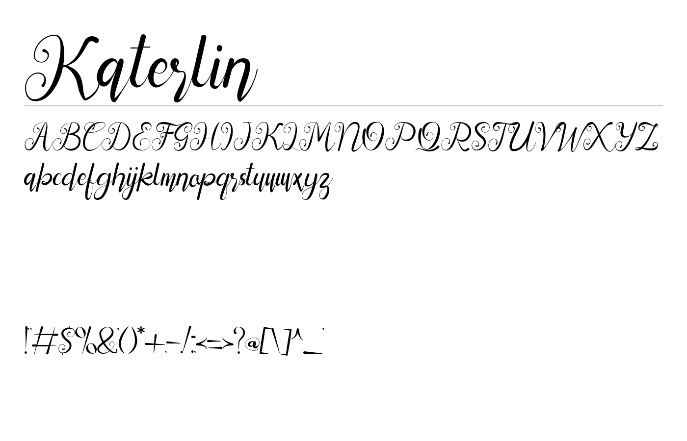 Katerlin Font preview