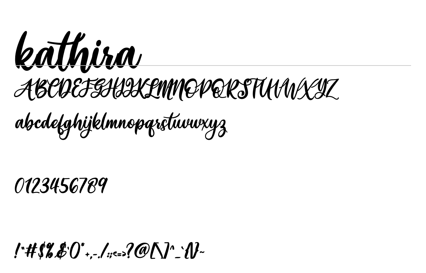 Kathira Font preview