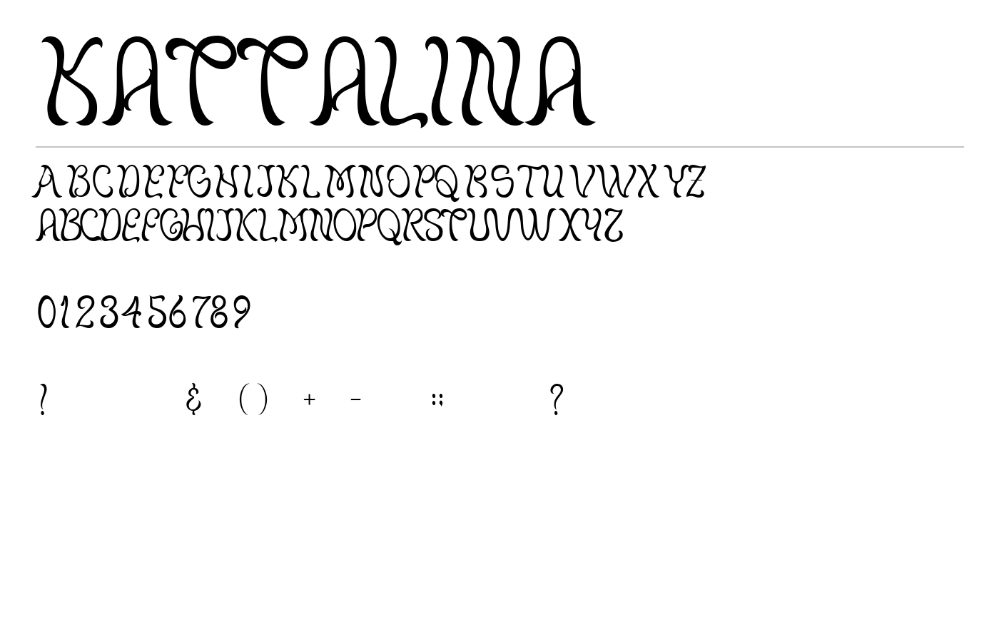 Kattalina Font preview