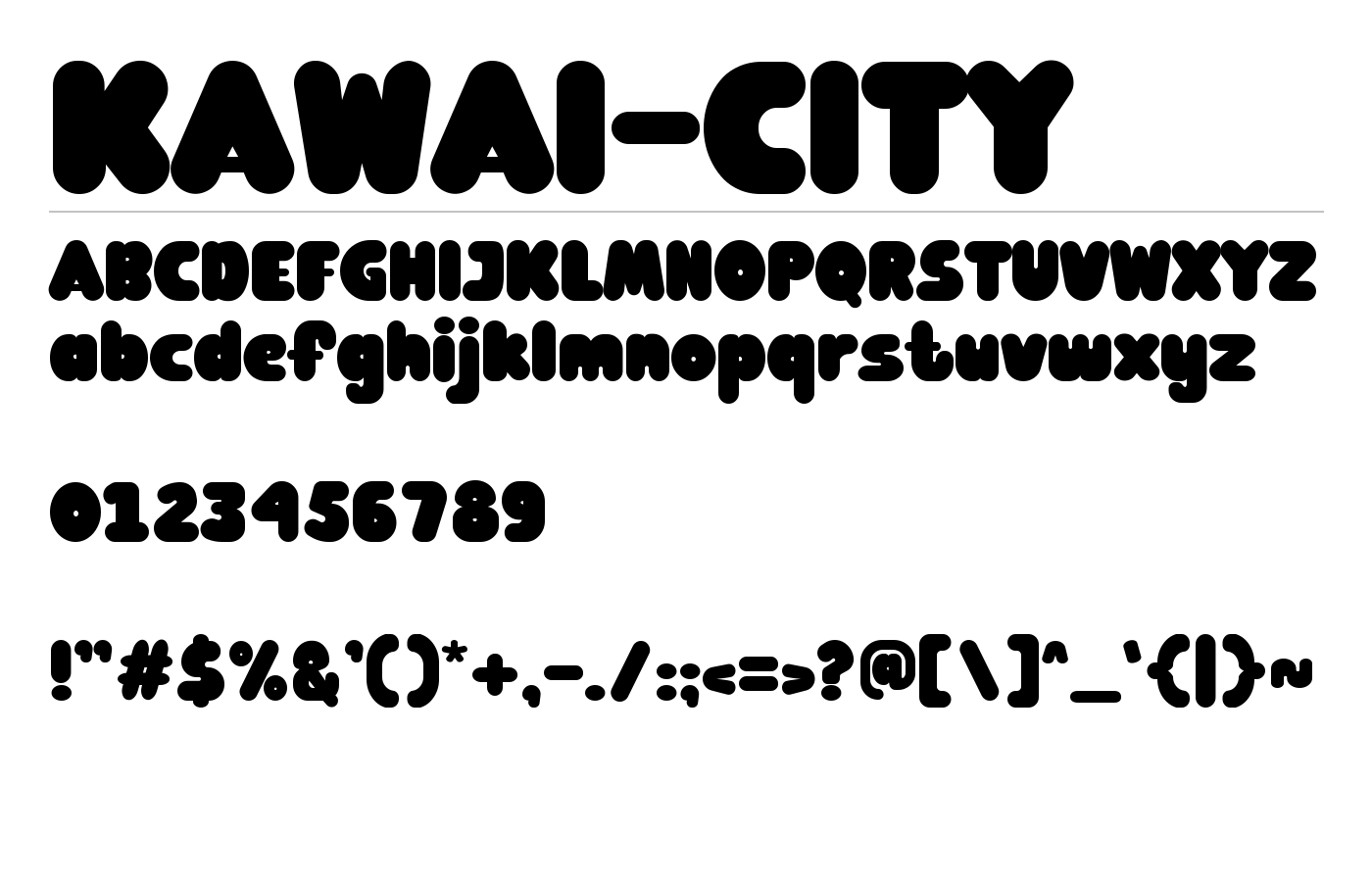 Kawai City Font preview