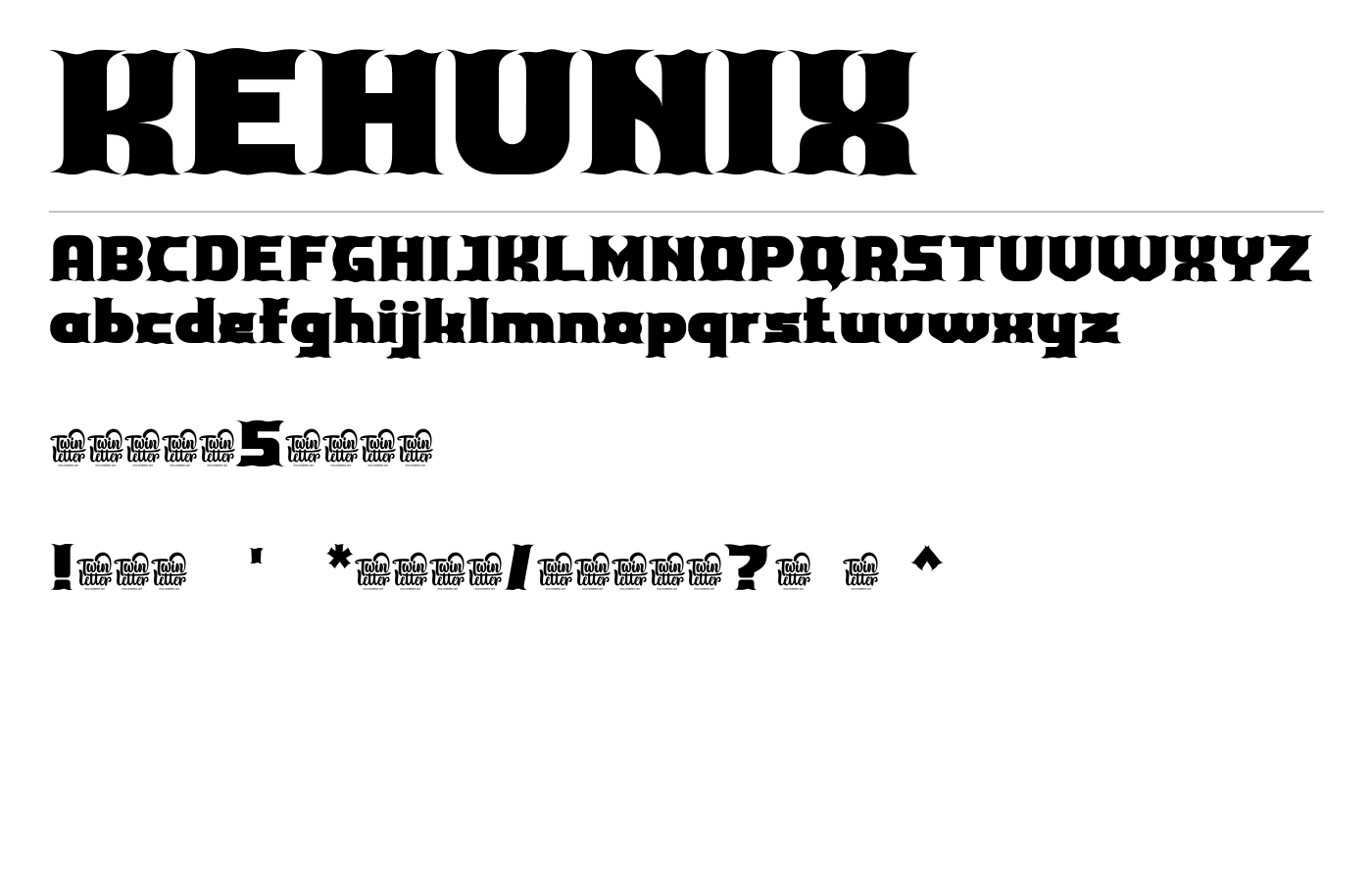 Kehunix Font preview