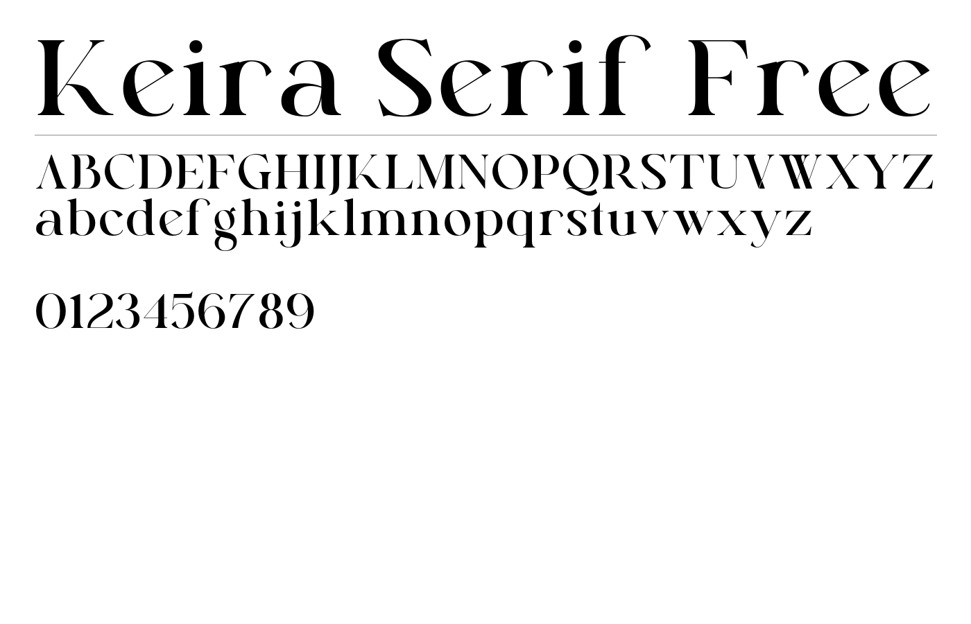 Keira Serif Font preview