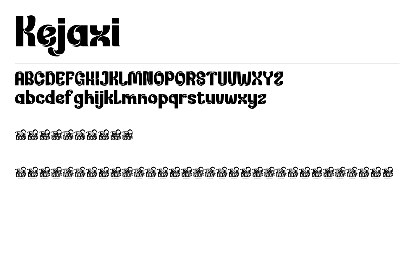 Kejaxi Font preview