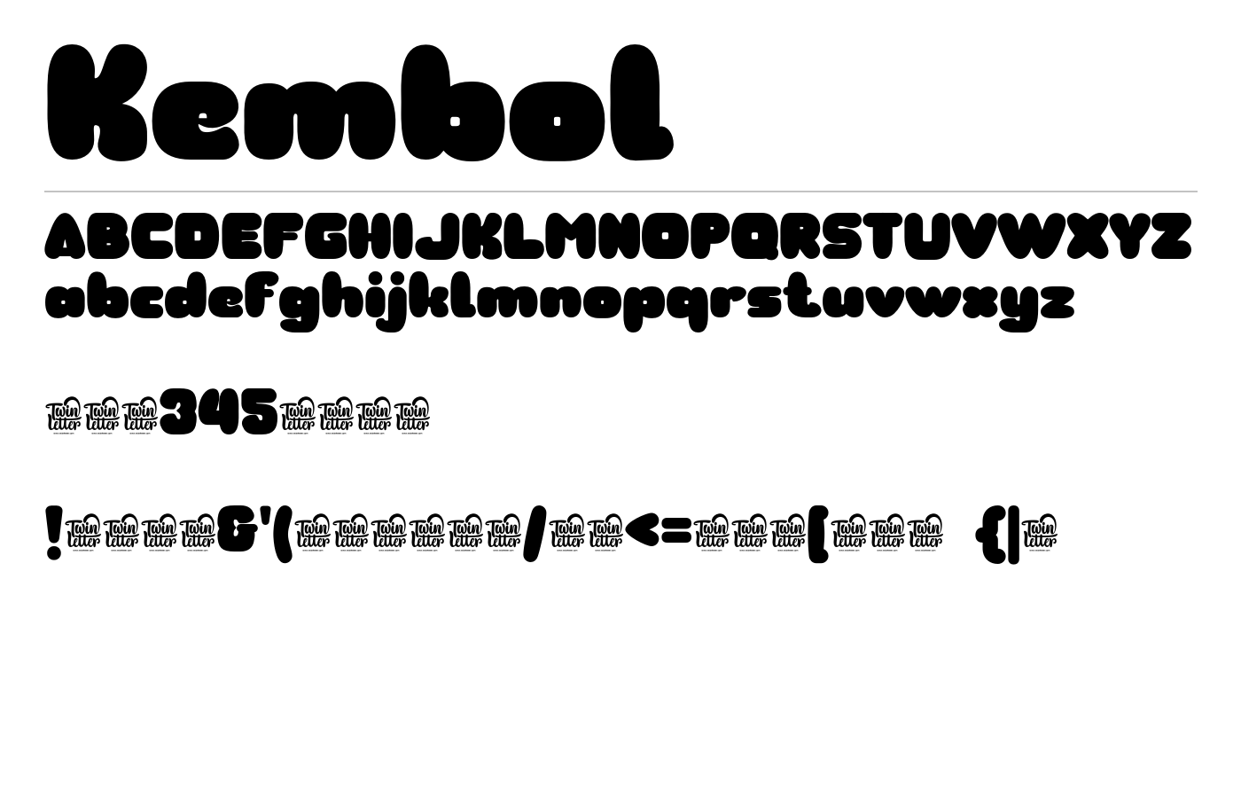 Kembol Font preview