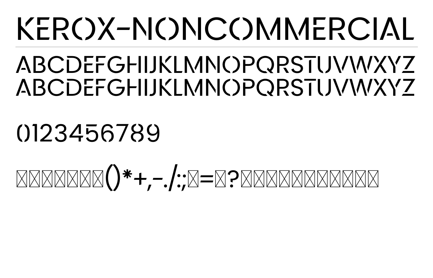 Kerox Font Family preview