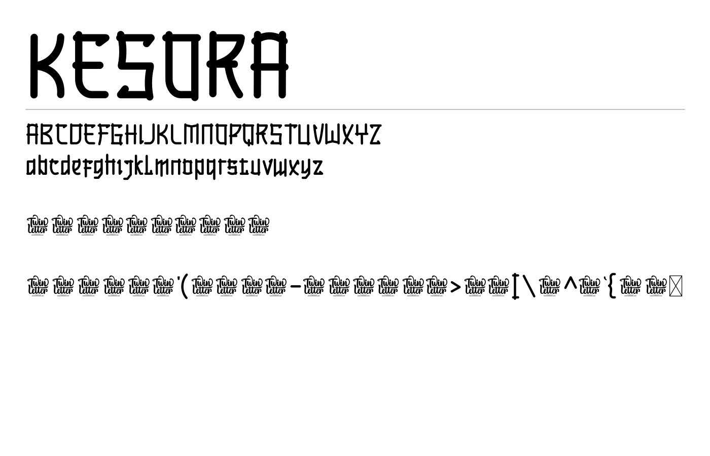 Kesora Font preview