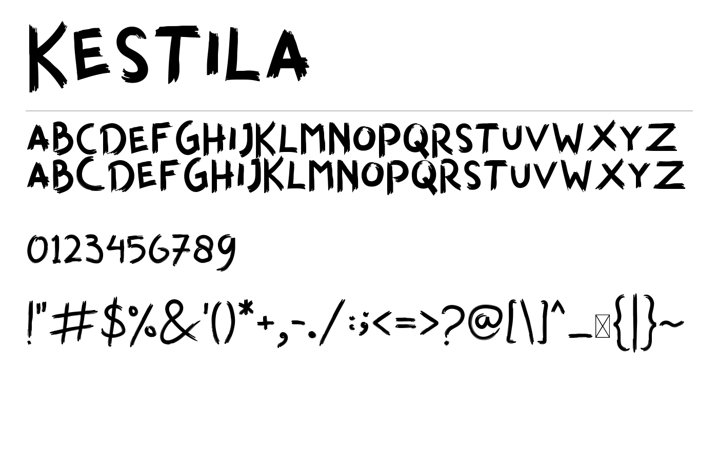 Kestila Font preview