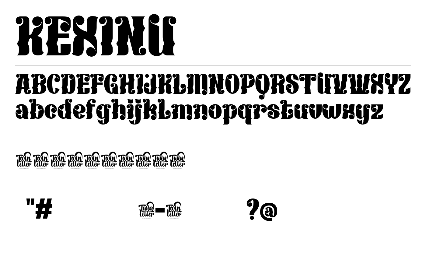 Kexinu Font preview