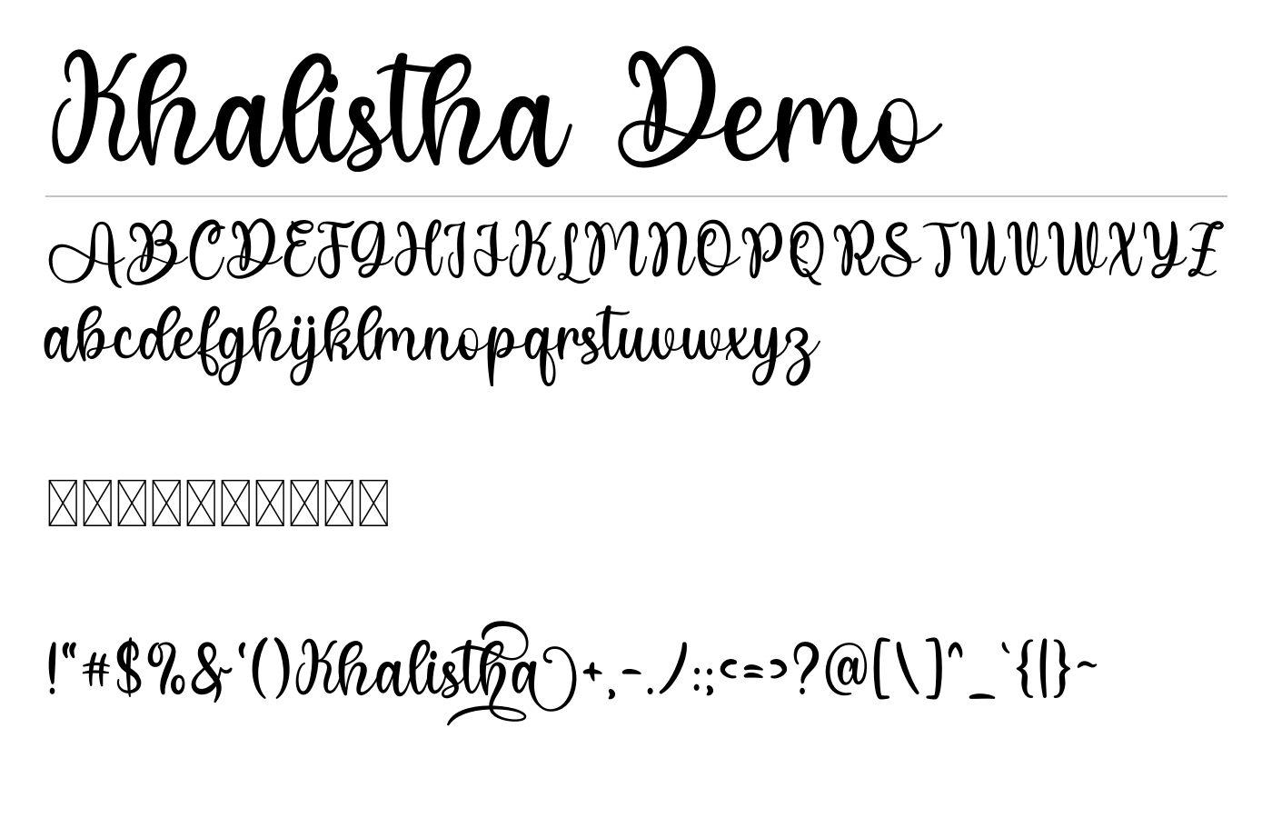 Khalistha Font preview