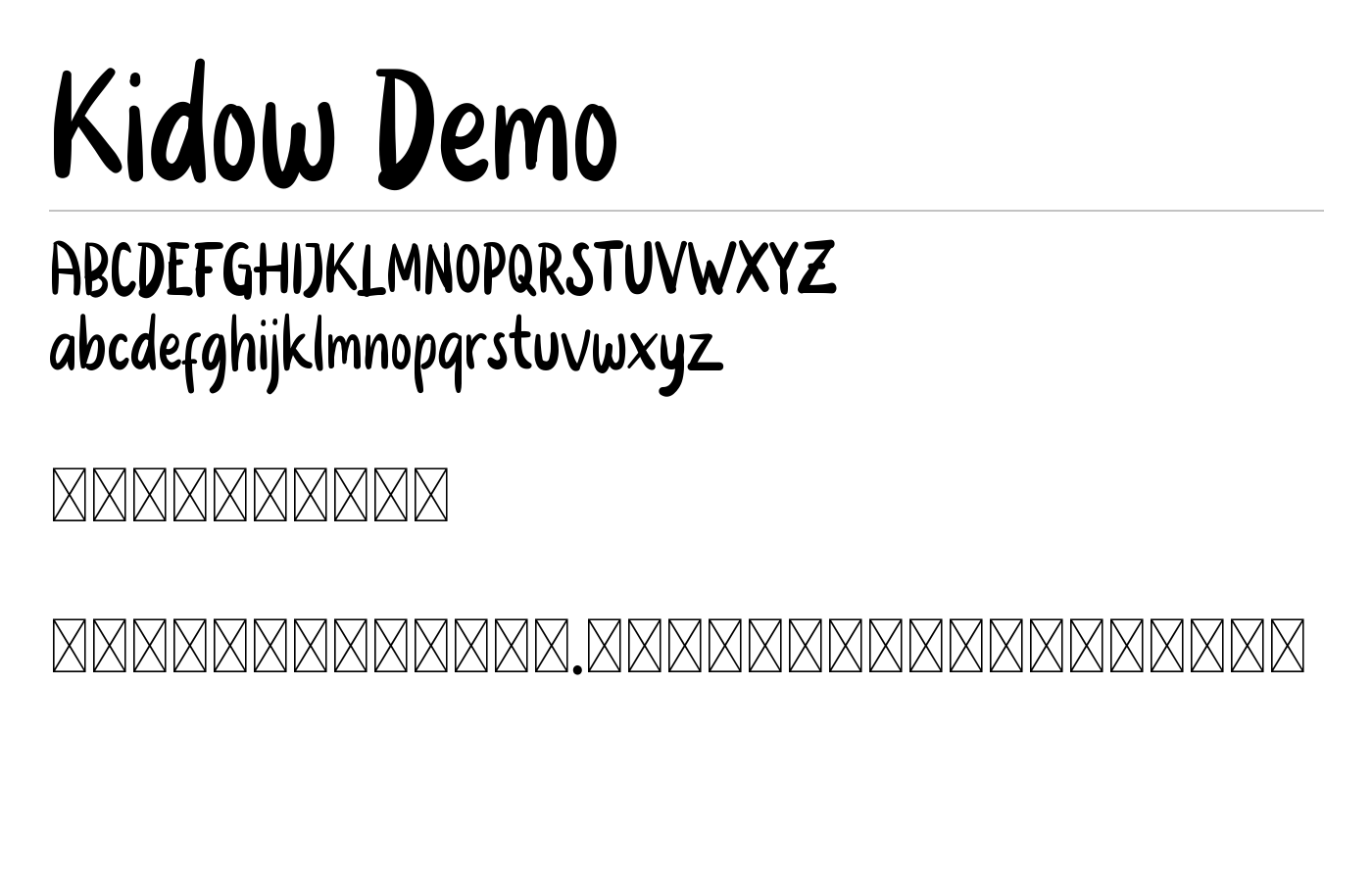 Kidow Playful Font preview