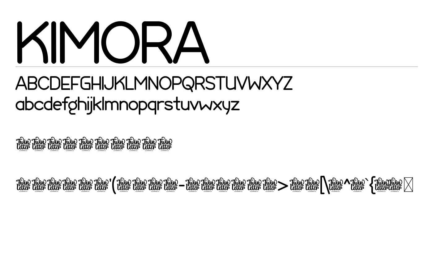 Kimora Font preview