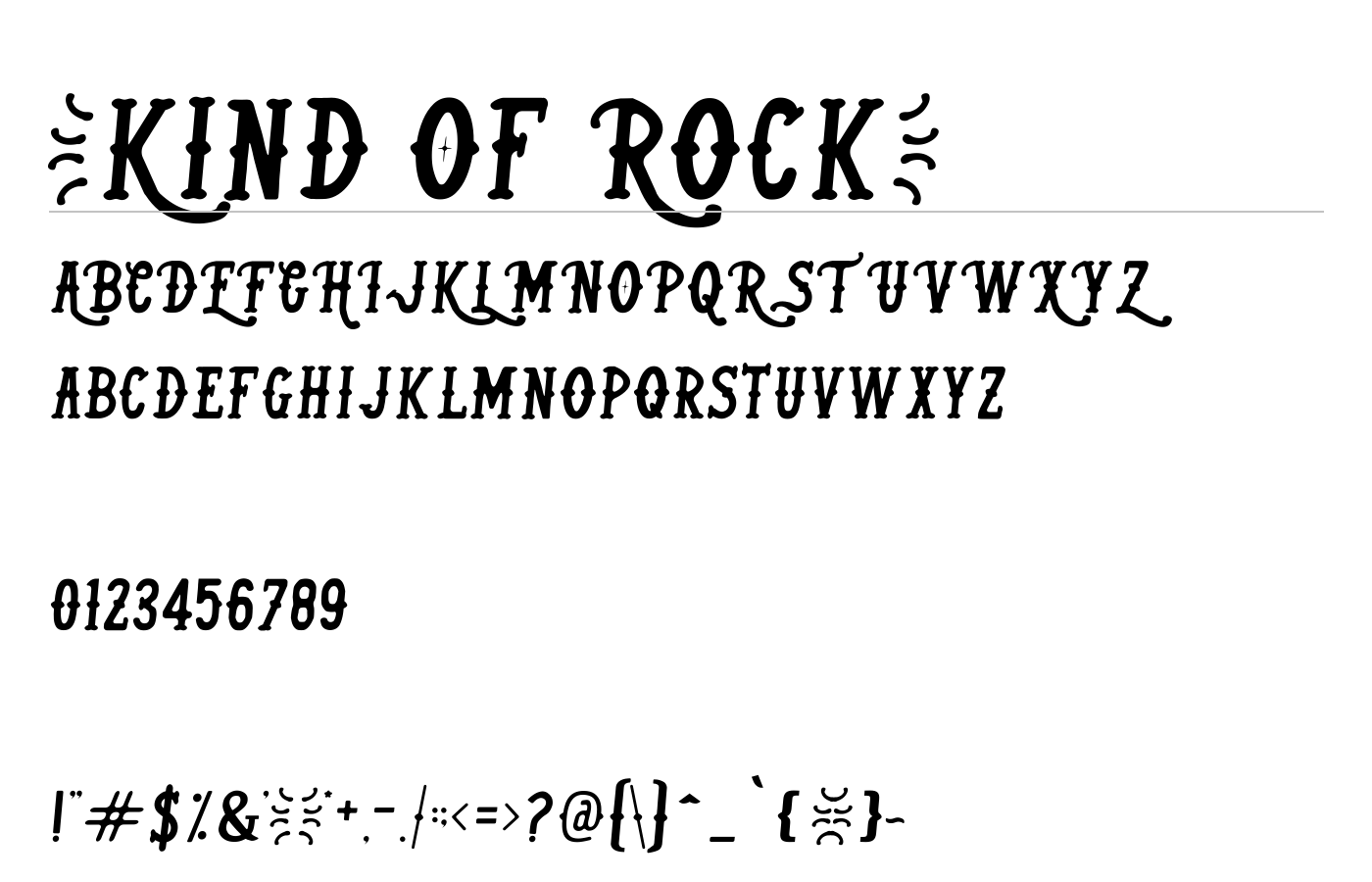 Kind of Rock Font preview