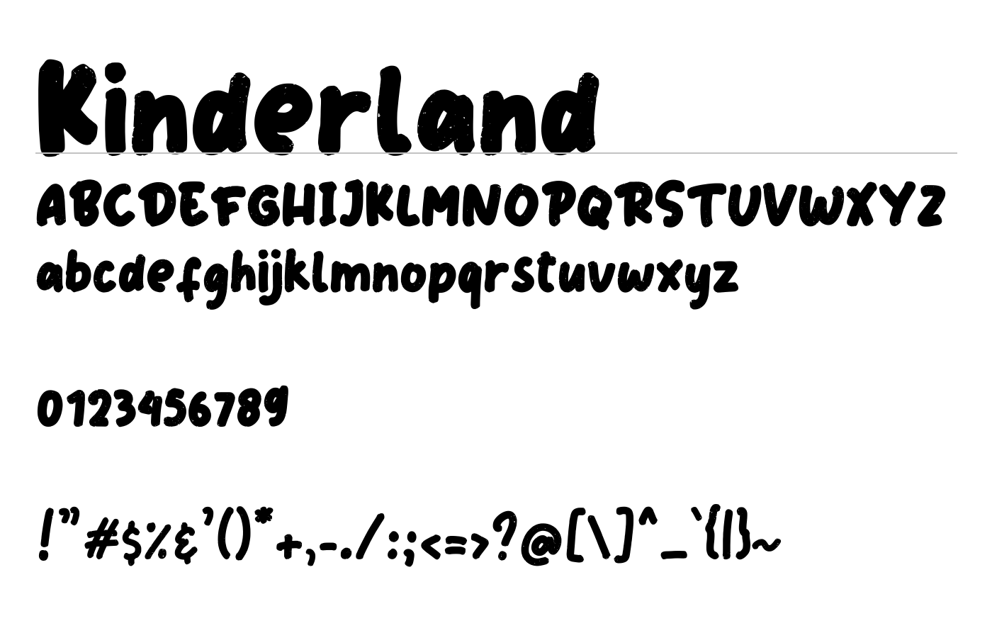 Kinderland Font preview