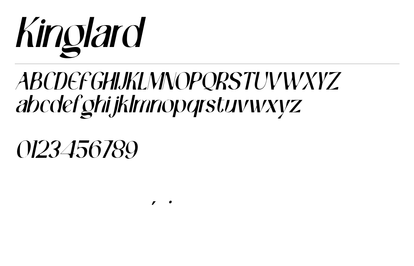 Kinglard Font preview