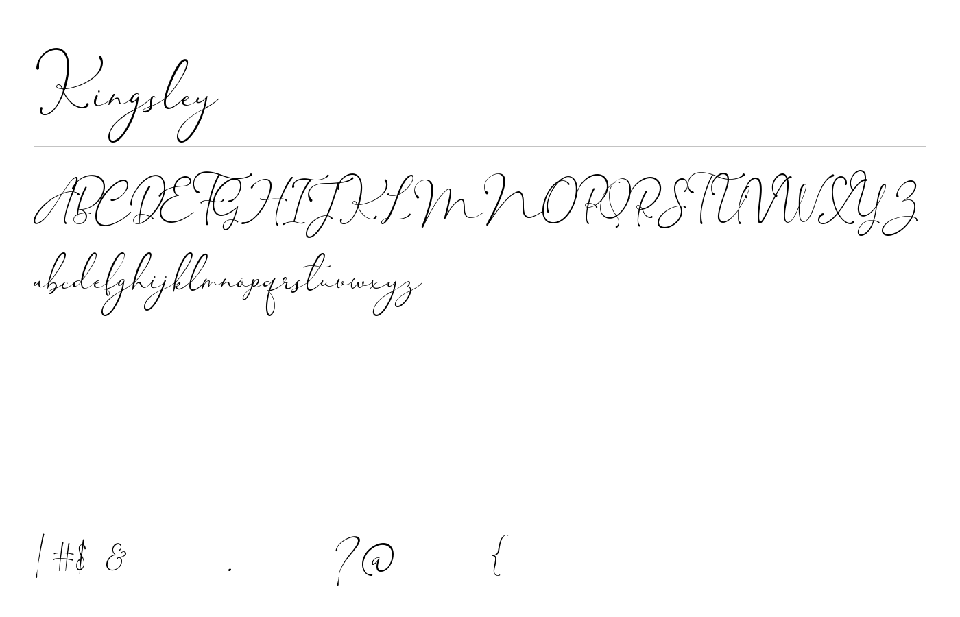 Kingsley Font preview