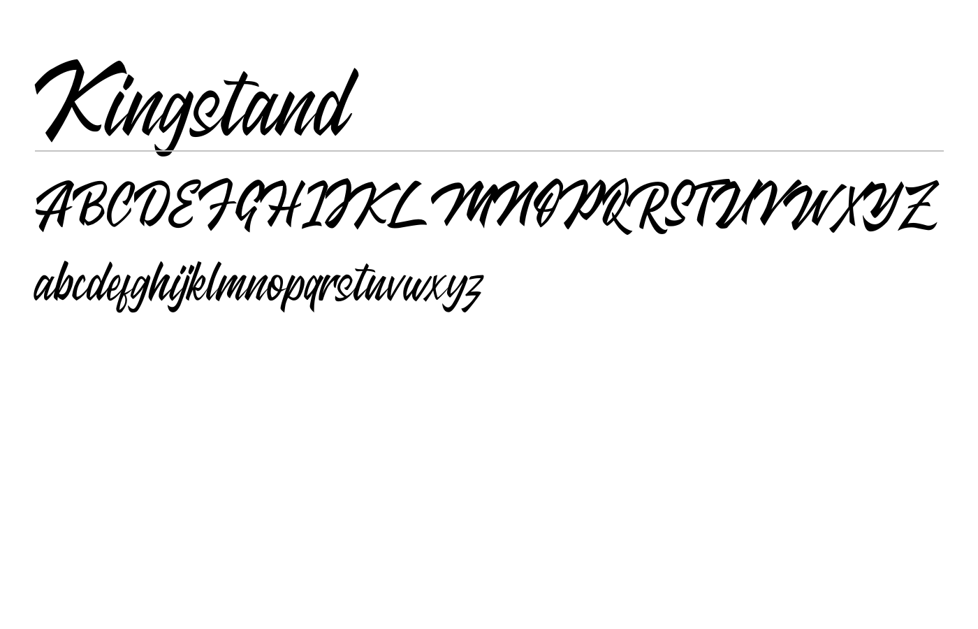 Kingstand Font preview