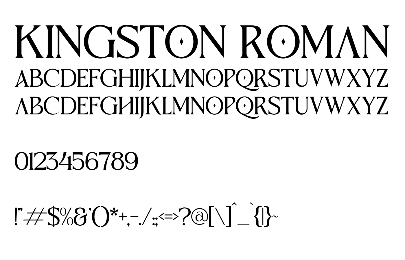 Kingston Roman Font preview