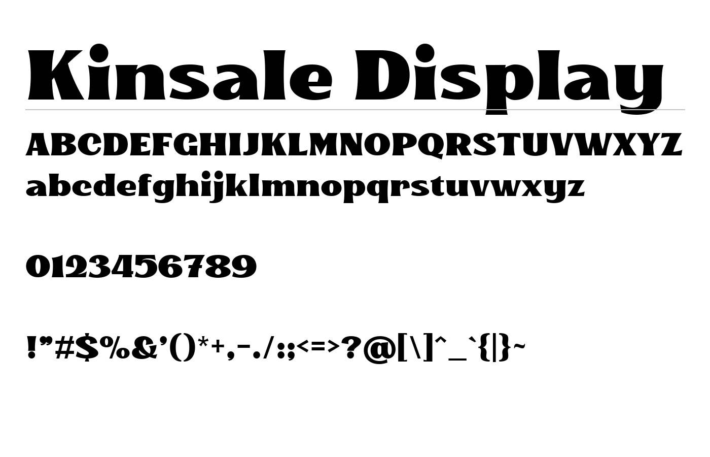 Kinsale Display Font preview