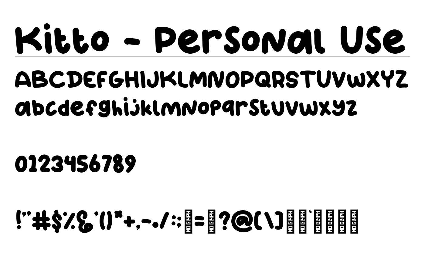 Kitto Cute Font preview