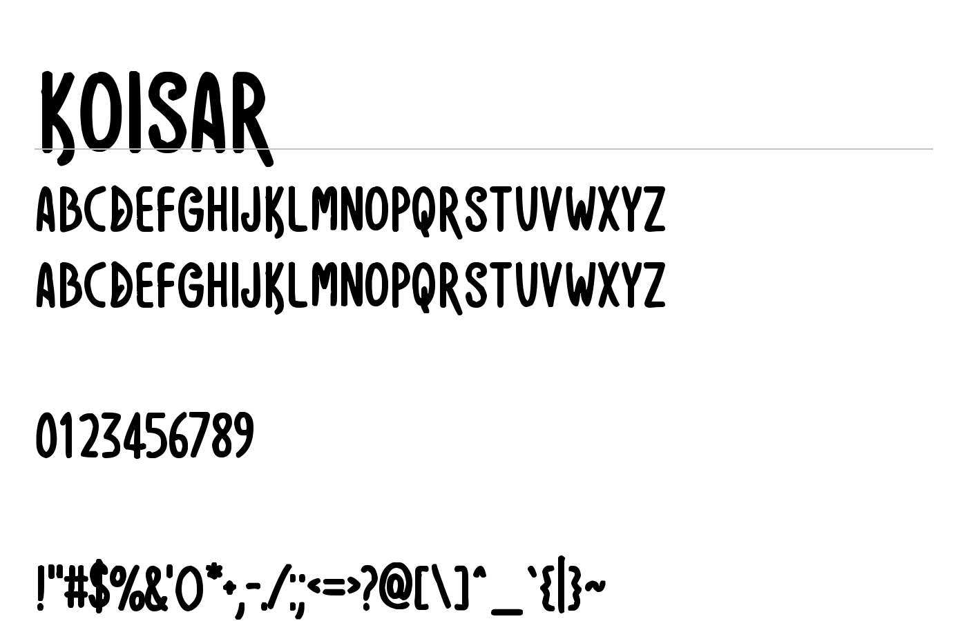 Koisar Font preview