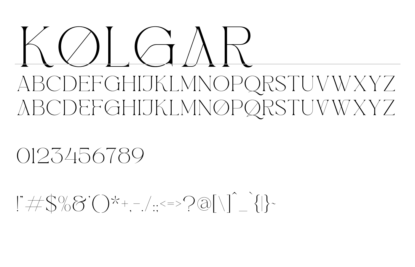 Kolgar Font preview