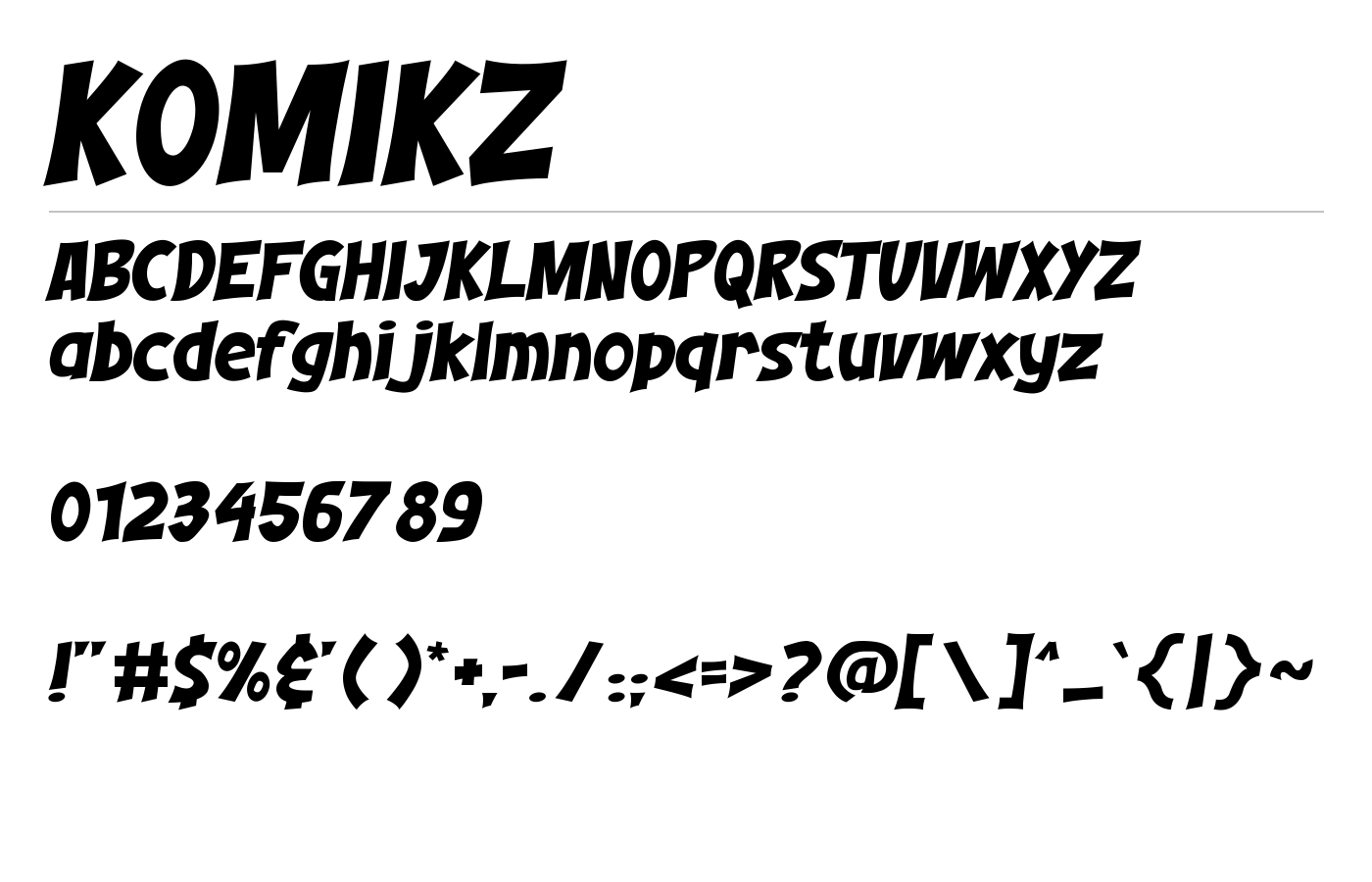 Komoz Font preview