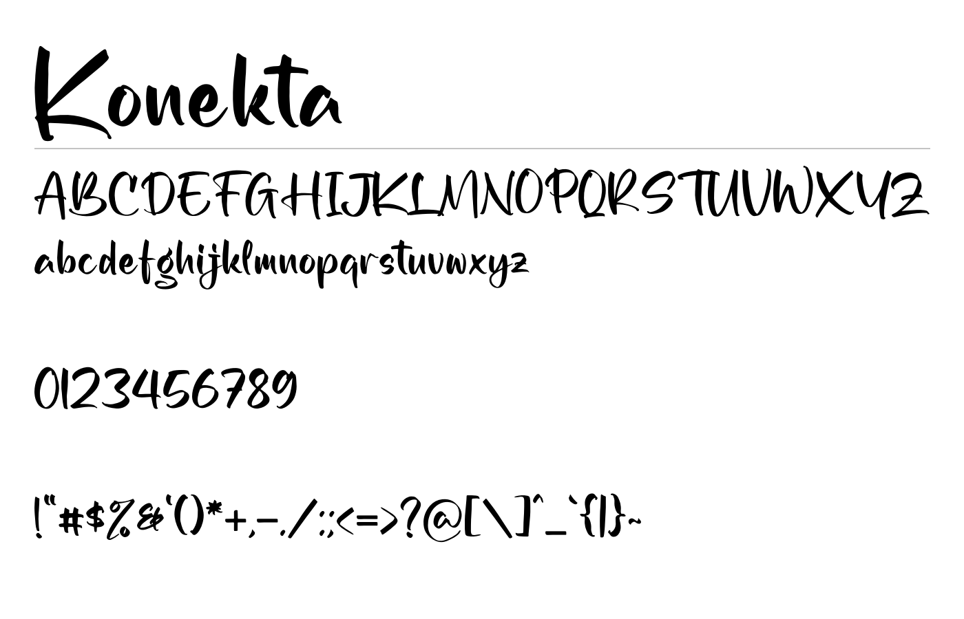 Konekta Font preview