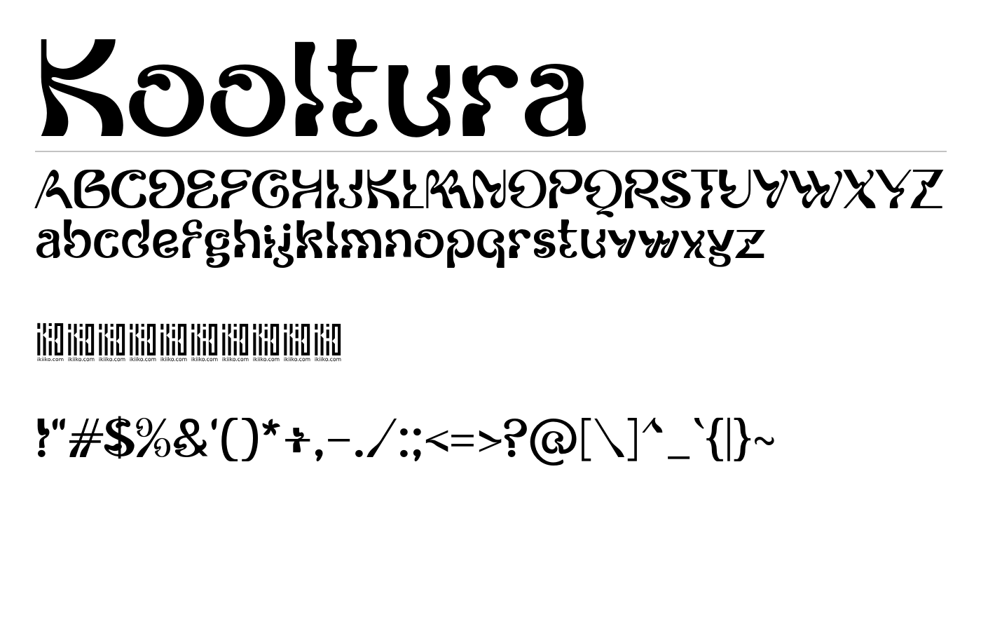 Kooltura Font preview