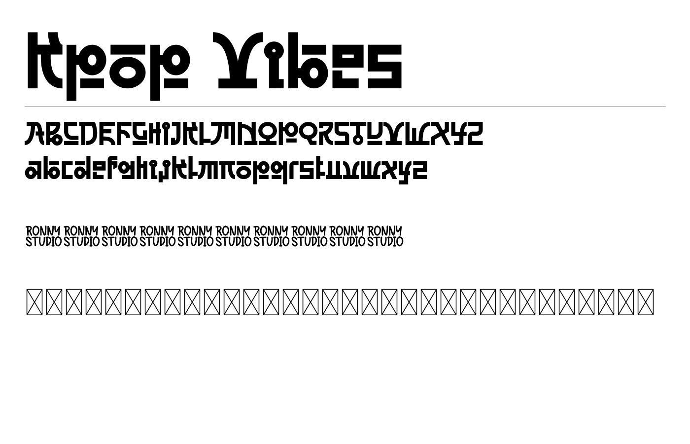 Kpop Vibes Font preview