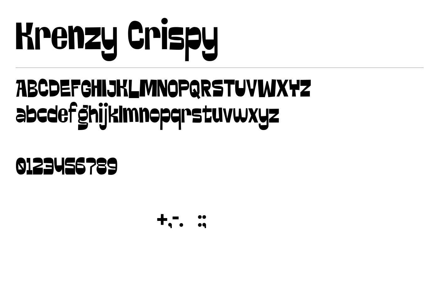 Krenzy Crispy Font preview