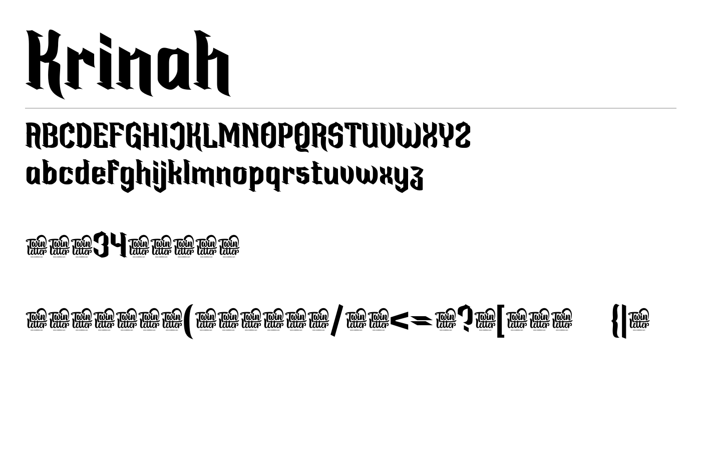 Krinah Font preview