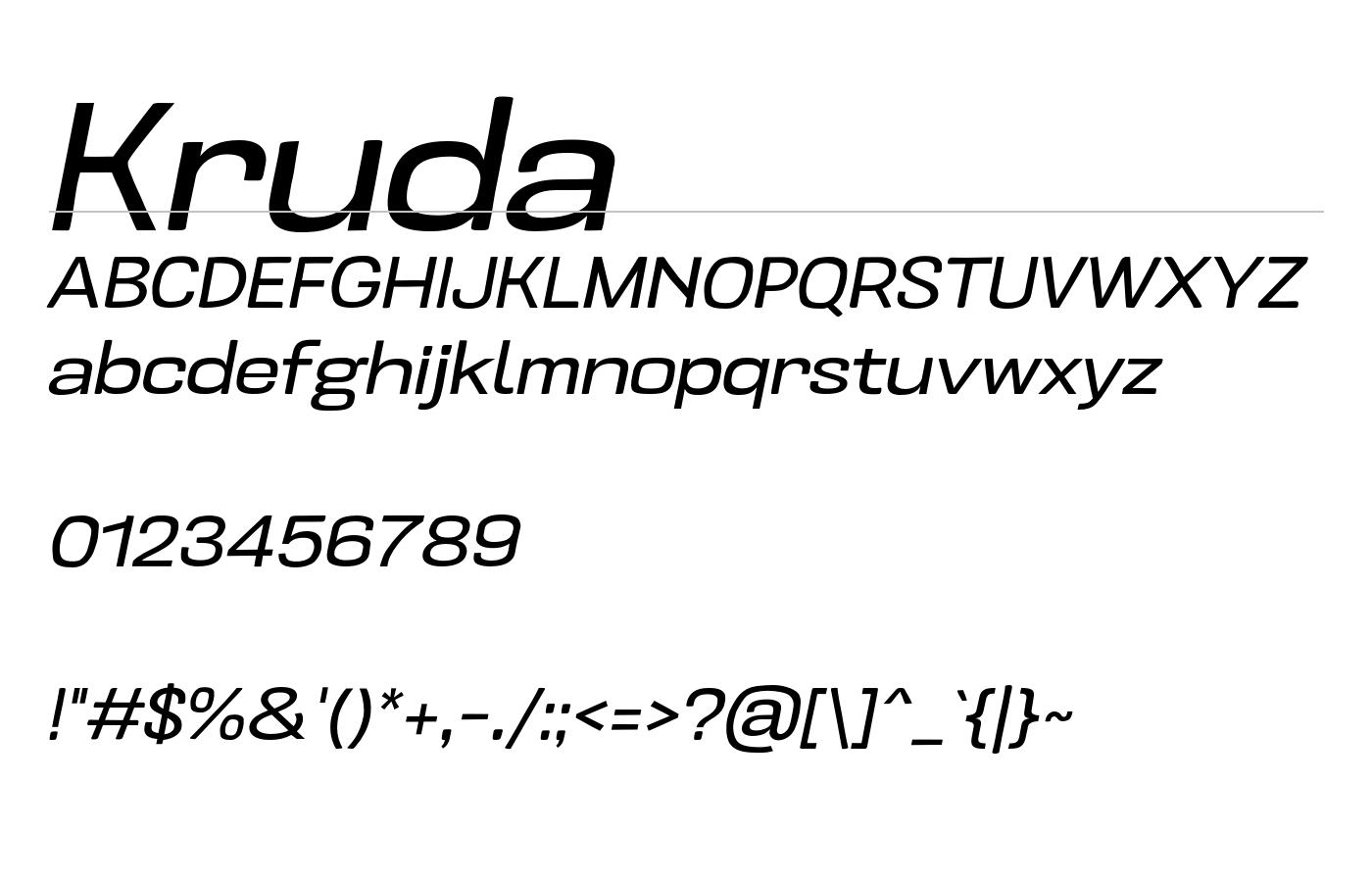 Kruda Sans Serif Demo Font preview
