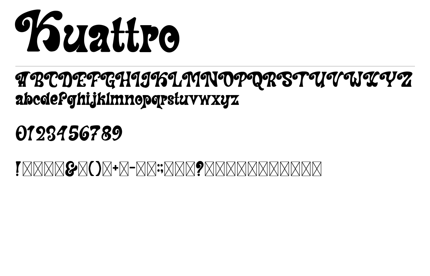 Kuattro Font preview