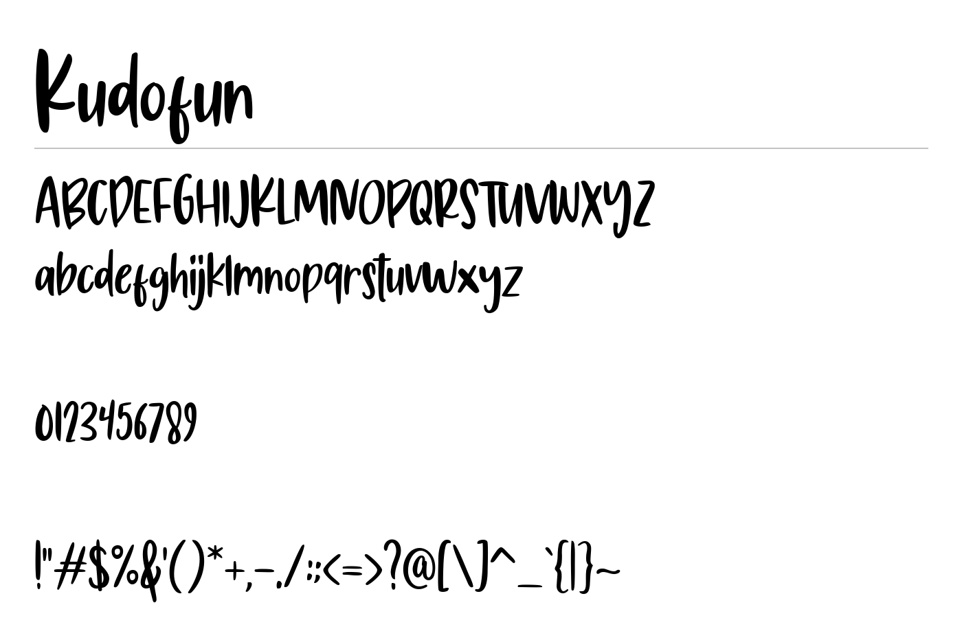 Kudofun Font preview