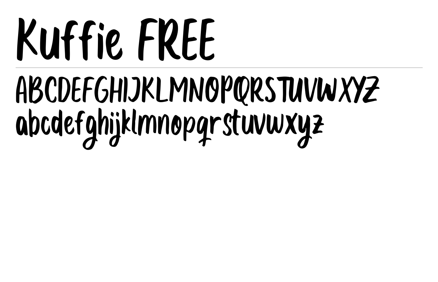 Kuffie Brush Font preview