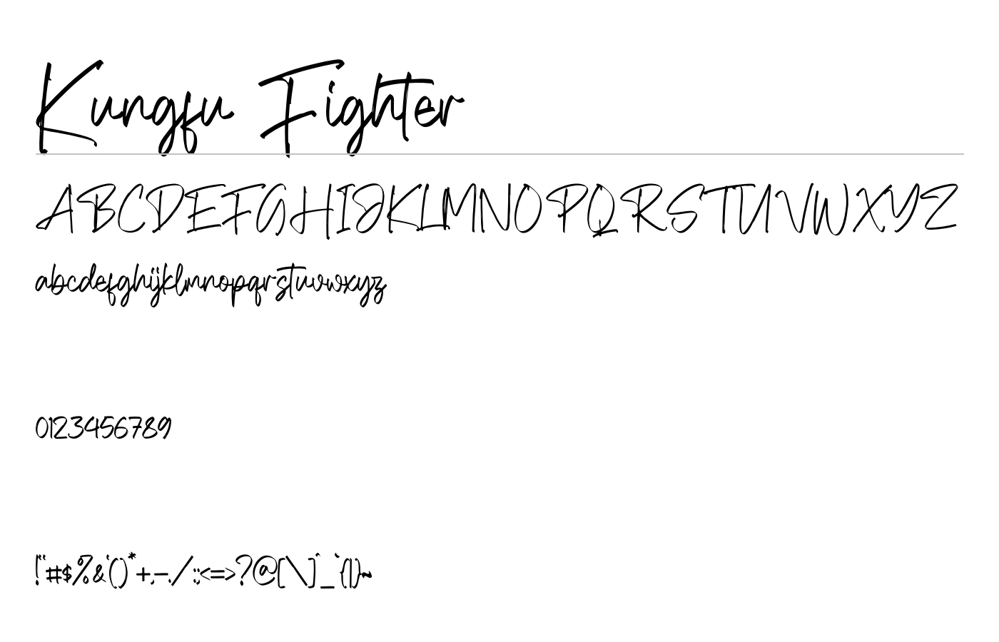 Kungfu Fighter Font preview