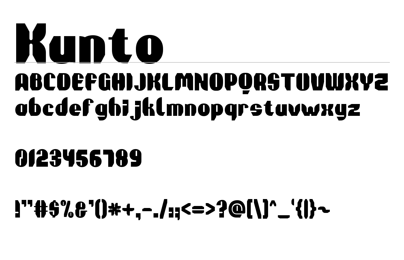 Kunto Font preview