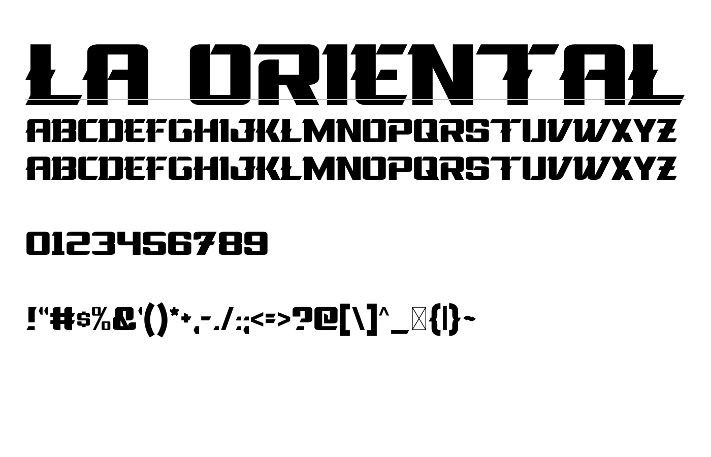 La Oriental Display Font preview