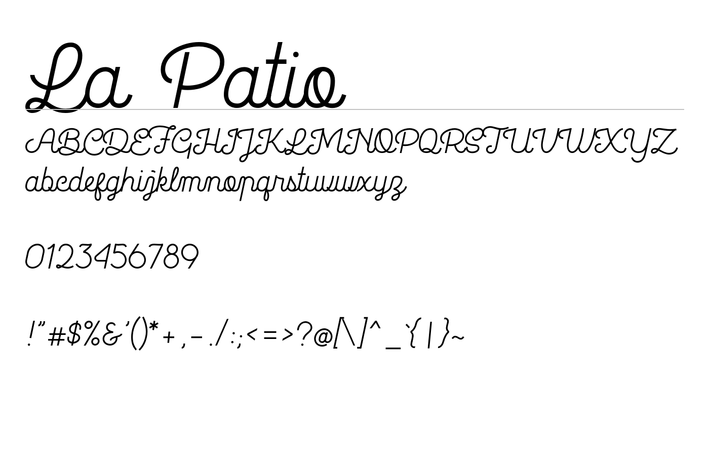 La Patio Script Demo Font preview