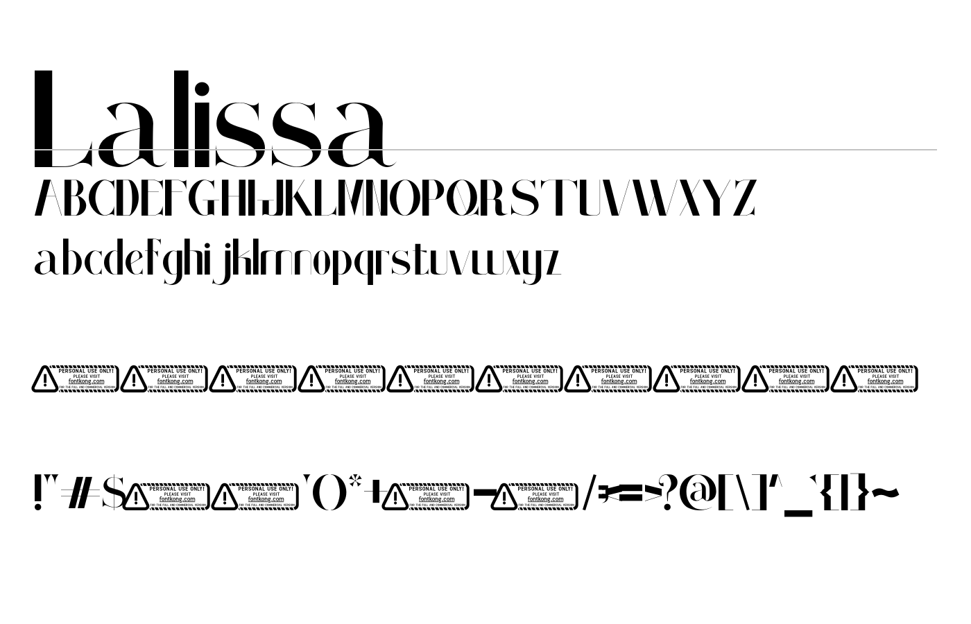 Lalissa Font preview