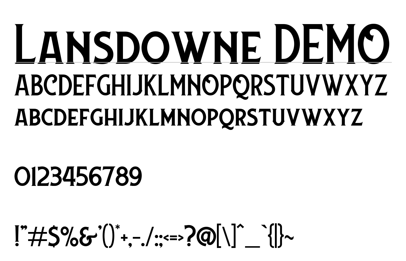 Lansdowne Font preview