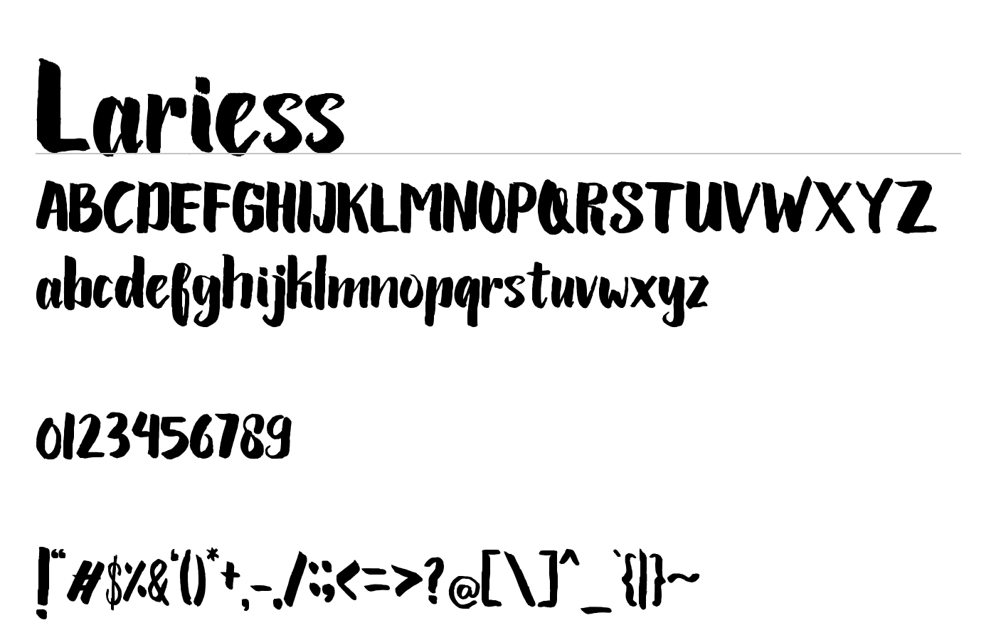 Lariess Font Font preview