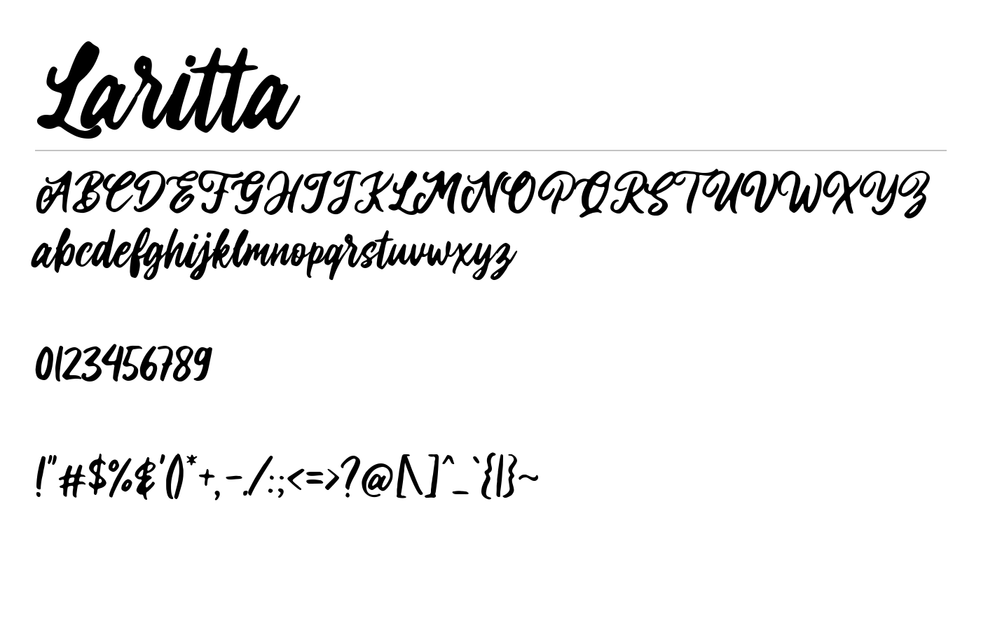 Laritta Font preview