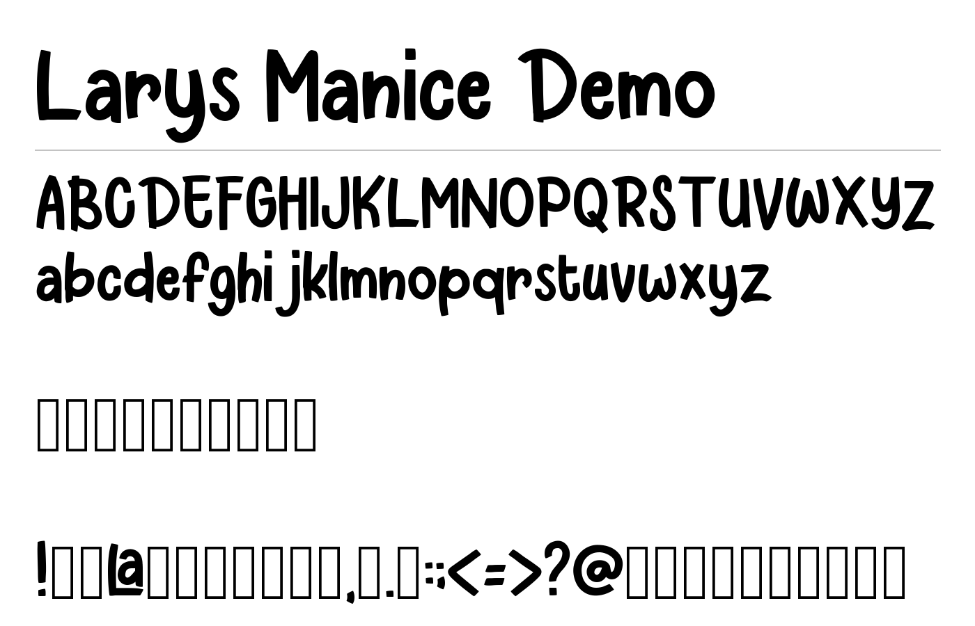Larys Manice Font preview
