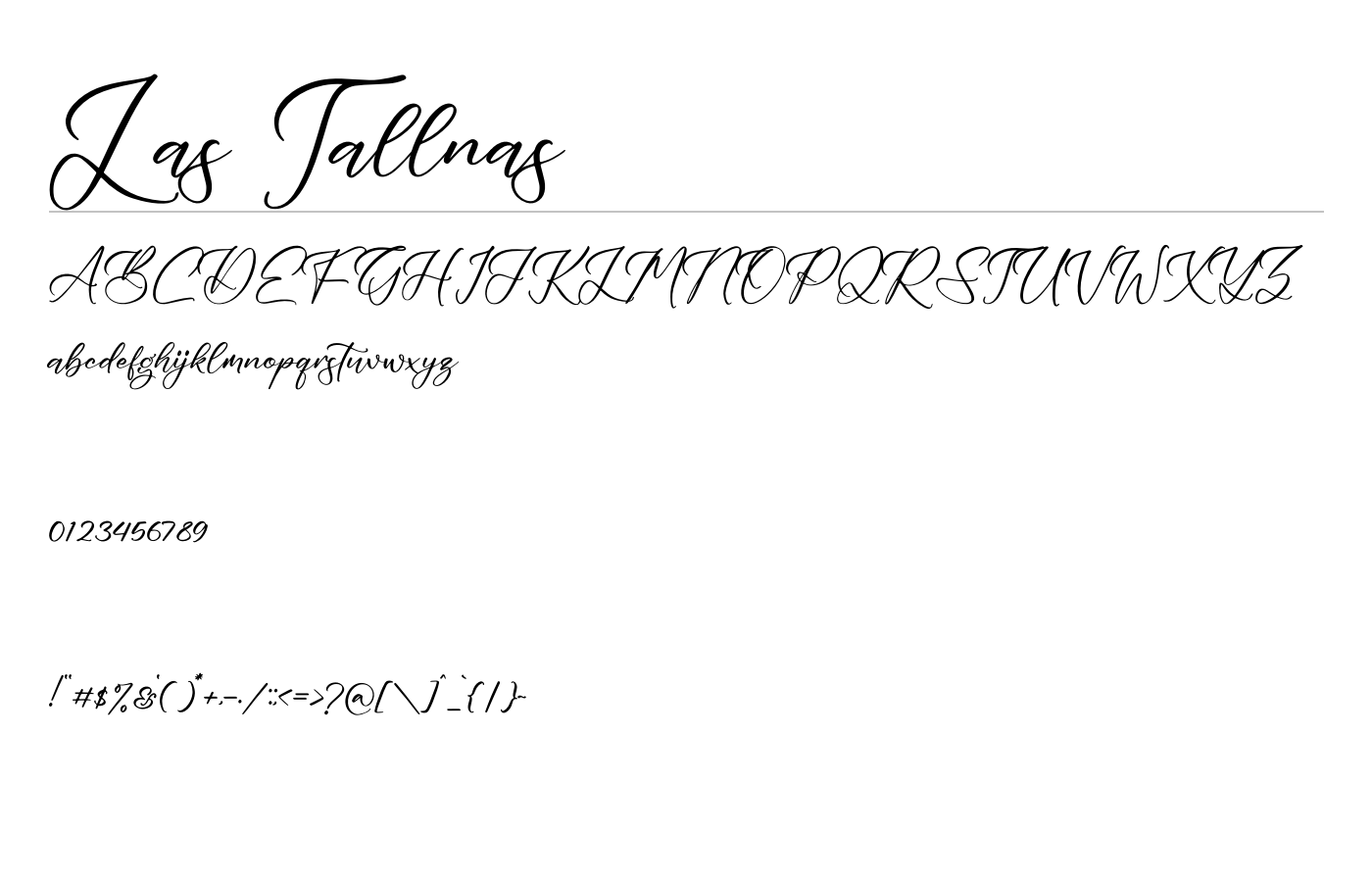 Las Tallnas Font preview