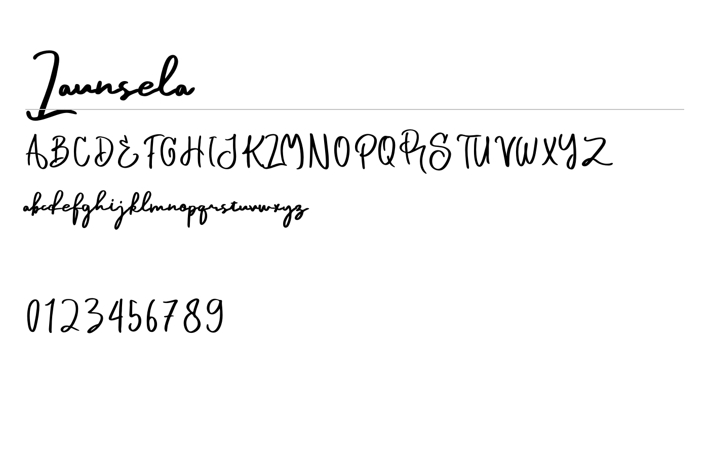 Launsela Font preview