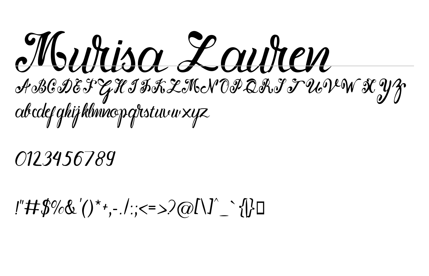 Murisa Lauren Font preview