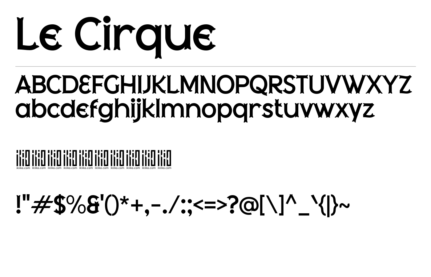 Le Cirque Font preview