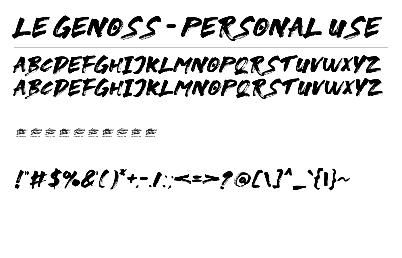 Le Genoss Font preview