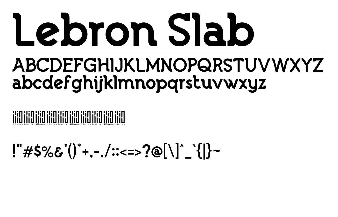 Lebron Font preview